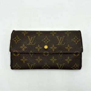 Louis Vuitton Sarah Continental Wallet Monogram LV Fold Portemonnaie